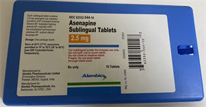 Asenapine Maleate Tablet;Sublingual