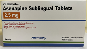 Asenapine Maleate Tablet;Sublingual
