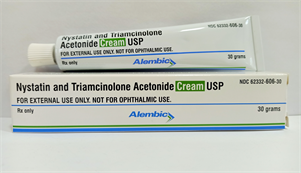 Nystatin and triamcinolone acetonide Cream; Topical