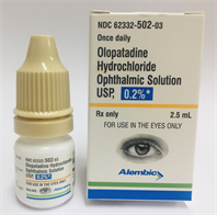 Olopatadine Hydrochloride Solution/Drops;Ophthalmic