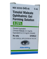 Timolol Maleate Solution, Gel Forming/Drops;Ophthalmic
